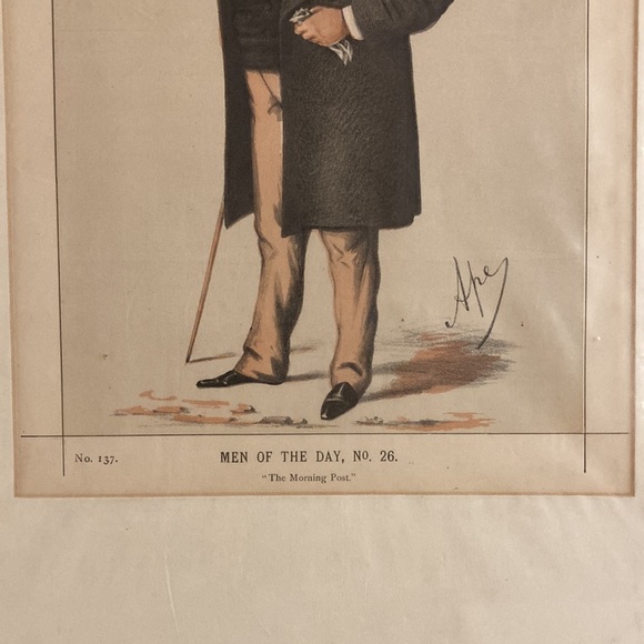 1871 Vanity Fair Spy Men Of The Day, No. 26 “The Morning Post” Lithograph - Picture 3 of 7